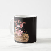 "Cool Bacon" Ferkel in Sonnenbrille Kaffeetasse (Vorderseite Links)