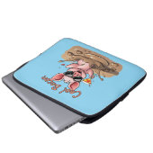 "Cool Bacon" Ferkel in Sonnenbrille Laptopschutzhülle (Vorne Knopf)