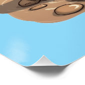 "Cool Bacon" Ferkel in Sonnenbrille Poster (Ecke)