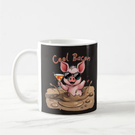 "Cool Bacon" Piglet in Sunglasses Kaffeetasse