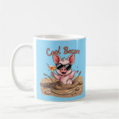 "Cool Bacon" Piglet in Sunglasses Kaffeetasse (Links)