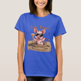"Cool Bacon" Piglet in Sunglasses T-Shirt