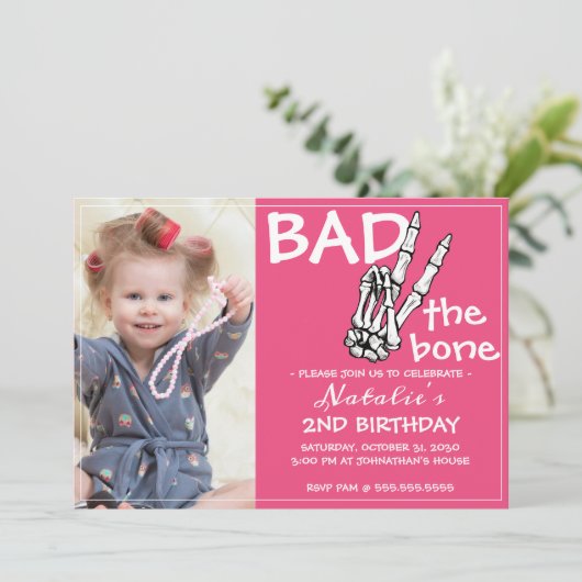 Cool Bad Two - Das KnochenHalloween 2. Party zum G Einladung (Stehend Vorderseite)