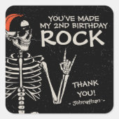 Cool Bad Two - Das KnochenHalloween 2. Party zum G Quadratischer Aufkleber (Vorderseite)