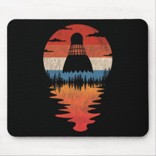 Cool Badminton Retro Vintag Sunset Style Mousepad
