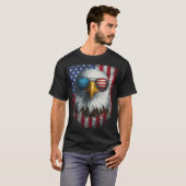 Cool Bald Eagle American Sunglasses Patriotic T-Shirt (Vorne ganz)
