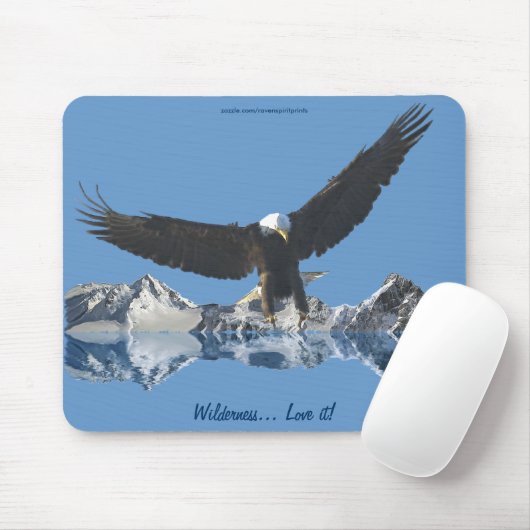 Cool Bald Eagle Wildlife Collection Mousepad (Mit Mouse)