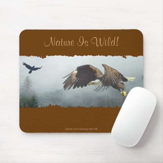 Cool Bald Eagle Wildlife Collection Mousepad (Mit Mouse)