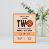 Cool Baller Basketball Budget 2. Geburtstag Einlad (Stehend Vorderseite)