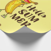 Cool Banana Hallo Sommer Funny Tropical Frucht Geschenkpapier (Ecke)