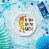 Cool Banana Hallo Sommer Funny Tropical Frucht Pappteller (Party)