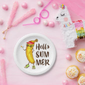 Cool Banana Hallo Sommer Funny Tropical Frucht Pappteller (Party)