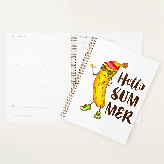 Cool Banana Hallo Sommer Funny Tropical Frucht Planer
