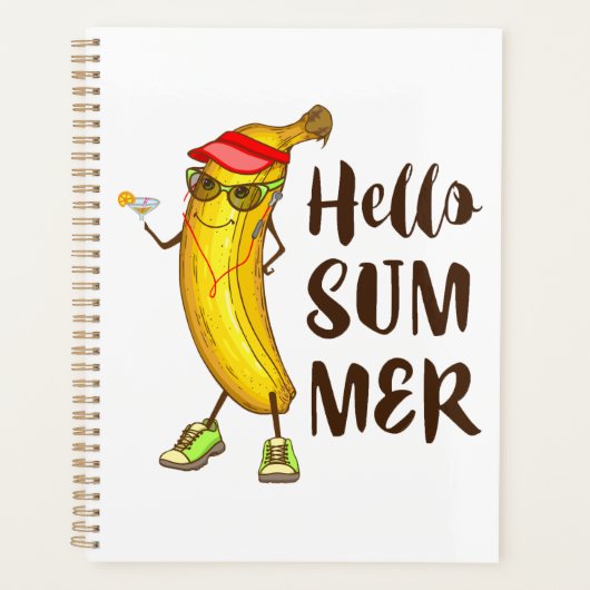 Cool Banana Hallo Sommer Funny Tropical Frucht Planer (Vorderseite)