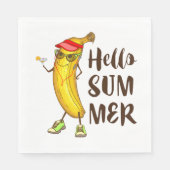 Cool Banana Hallo Sommer Funny Tropical Frucht Serviette (Vorderseite)