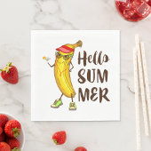Cool Banana Hallo Sommer Funny Tropical Frucht Serviette