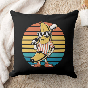 Cool Banana Retro Sunset Kissen