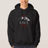 Cool Banff Canada Mountains Maple Leaf Dunkle Farb Hoodie (Vorderseite)