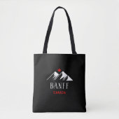 Cool Banff Canada Mountains Maple Leaf Dunkle Farb Tasche (Vorderseite)