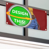 COOL! Banner - 1.6'x3' - Außenbanner mit Metallrah (Äußeres Gebäude)