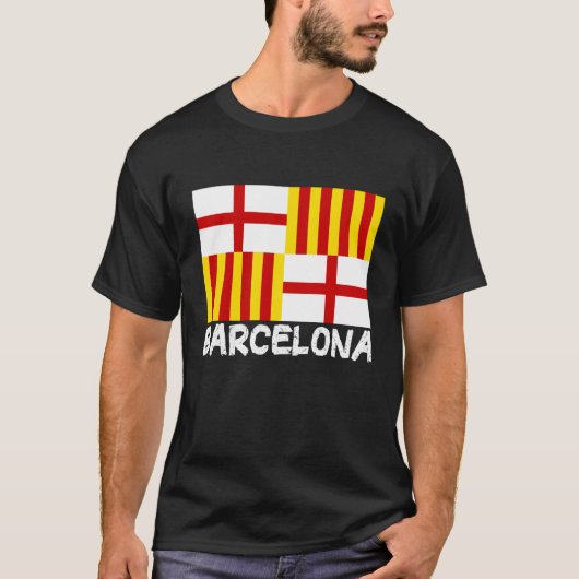 Cool Barcelona Flag T-Shirt (Vorderseite)