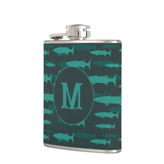 Cool Barracuda Mit Monogramm Flachmann (Links)