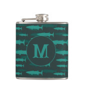 Cool Barracuda Mit Monogramm Flachmann (Vorderseite)