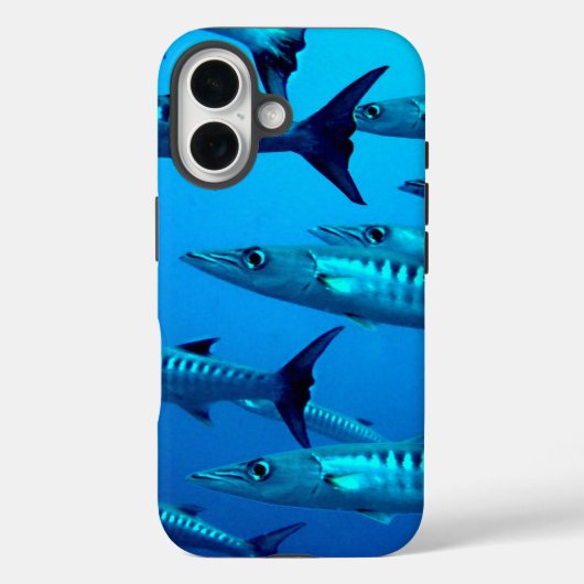 Cool Barracudas Underwater Case-Mate iPhone Hülle (Rückseite)