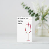 Cool Bartender For Hire Business Cards Visitenkarte (Stehend Vorderseite)