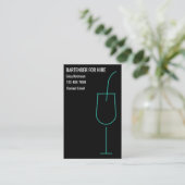 Cool Bartender For Hire Business Cards Visitenkarte (Stehend Vorderseite)
