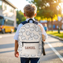Cool Baseball Kids School Personalized Bedruckter Rucksack