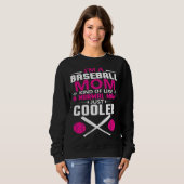 Cool baseball mum everyday text simple retro sweatshirt (Vorne ganz)