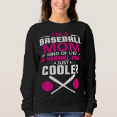 Cool baseball mum everyday text simple retro sweatshirt (Vorderseite)