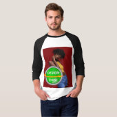 COOL! Baseball-T - Shirt - 3/4-Sieb Raglan - Schwa (Vorne ganz)
