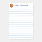 Cool Basketball Coach Lined Custom Post-it Klebezettel (Vorderseite)