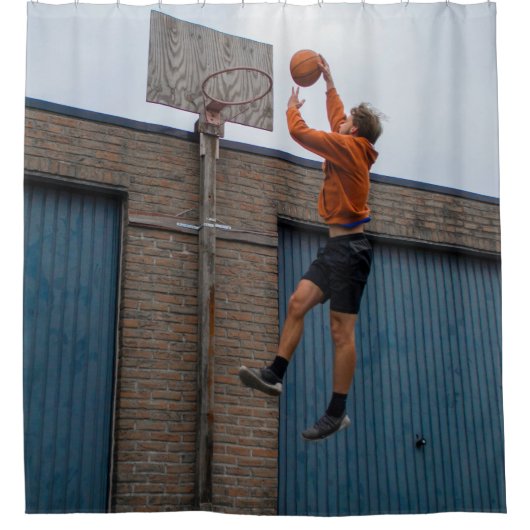 Cool Basketball Duschvorhang (Vorderseite)