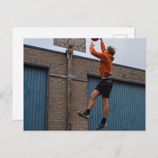 Cool Basketball Postkarte (Vorne/Hinten)