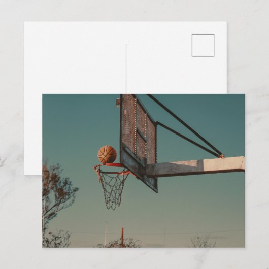 Cool Basketball Postkarte (Vorne/Hinten)