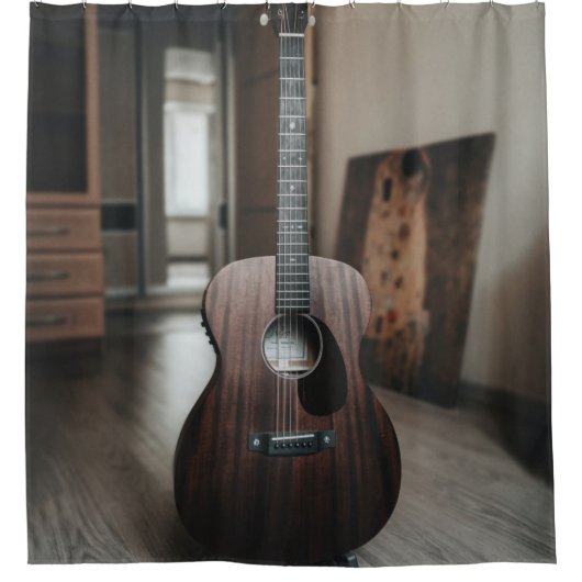 Cool Bass Guitar Duschvorhang (Vorderseite)