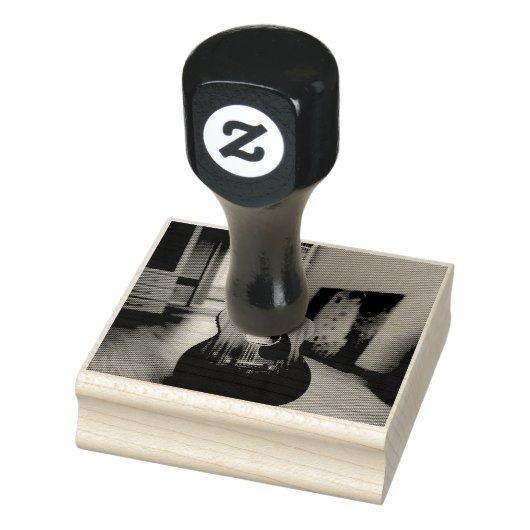 Cool Bass Guitar Gummistempel (Stempel)