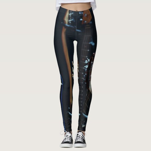 Cool Bass Guitar Leggings (Vorderseite)