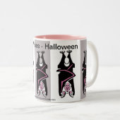 Cool BATTY Vibes - Halloween Zweifarbige Tasse (VorderseiteRechts)