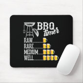 Cool Bbq Timer Raw Rare Medium Well Funny Beer Dri Mousepad (Mit Mouse)