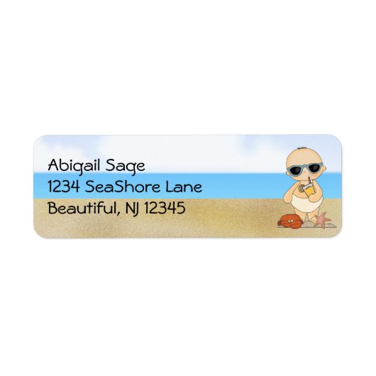 Cool Beach Baby Boy-Adresse (Vorne)