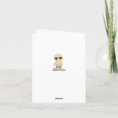 Cool Beach Baby Dankeschön-Karte ~ neutral Dankeskarte (Rückseite)