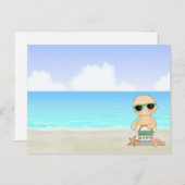 Cool Beach Baby ~ neutral Postkarte (Vorne/Hinten)