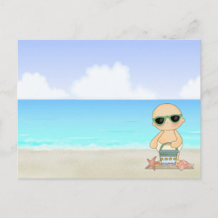 Cool Beach Baby ~ neutral Postkarte