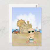 Cool Beach Baby ~ neutral Postkarte (Vorne/Hinten)