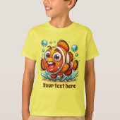 Cool Beach fügt Text unisex Kinderfische hinzu T-Shirt (Vorderseite)