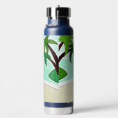 Cool Beach Pineapees individuelle Name Trinkflasche (rechts)